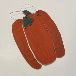 Pumpkin Rustic Orange Wooden Wood Wire Fall Halloween Wall Decor Hanging Art